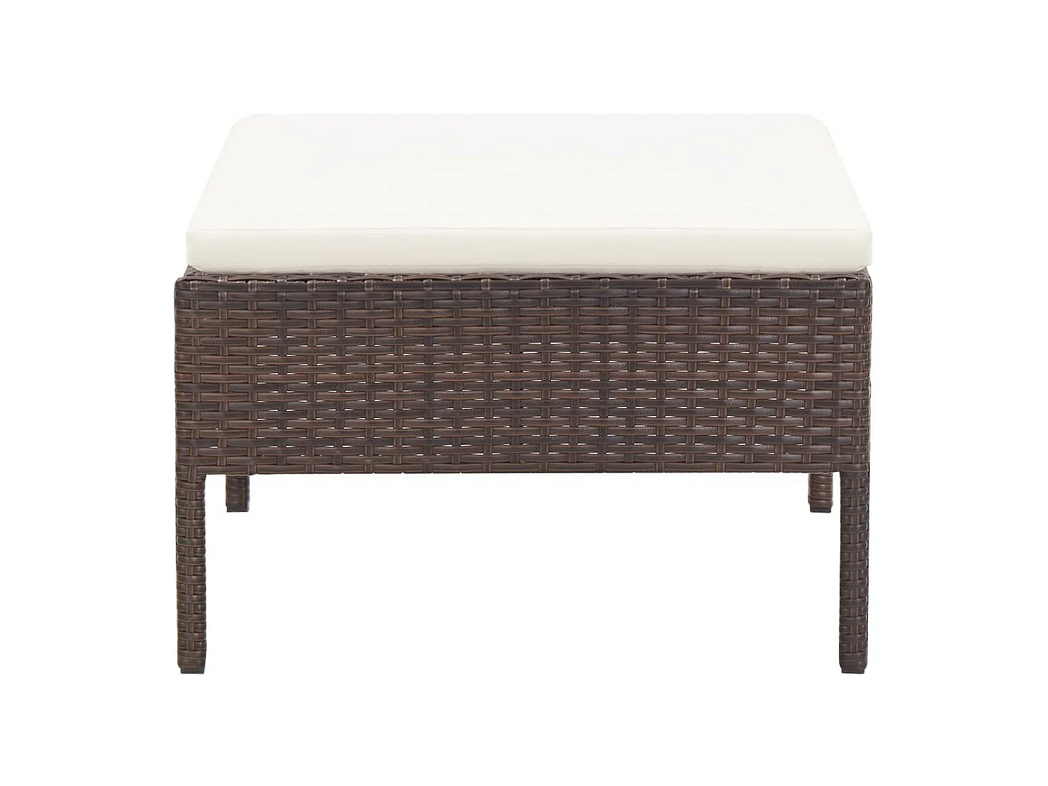 Salon de jardin 3 pcs avec coussins Résine tressée Marron 6