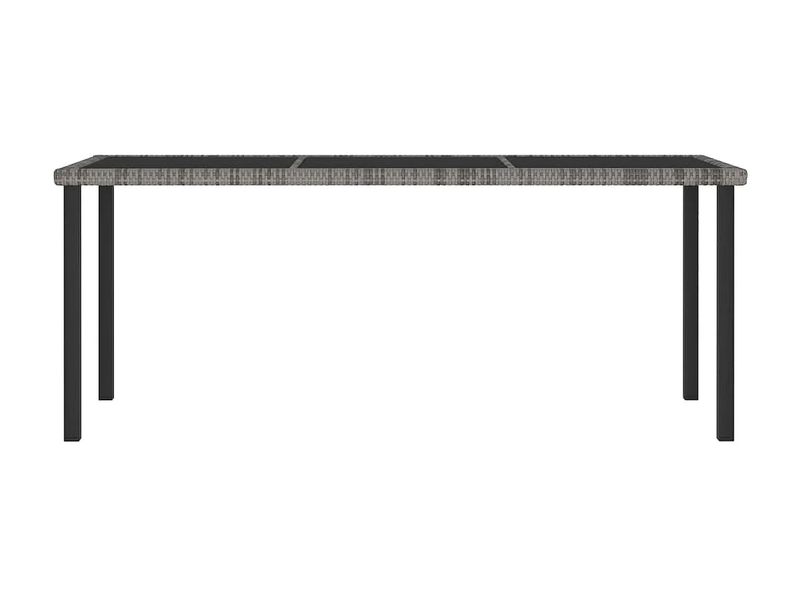 Ensemble de salle à manger de jardin 9 pcs Résine tressée Gris 2