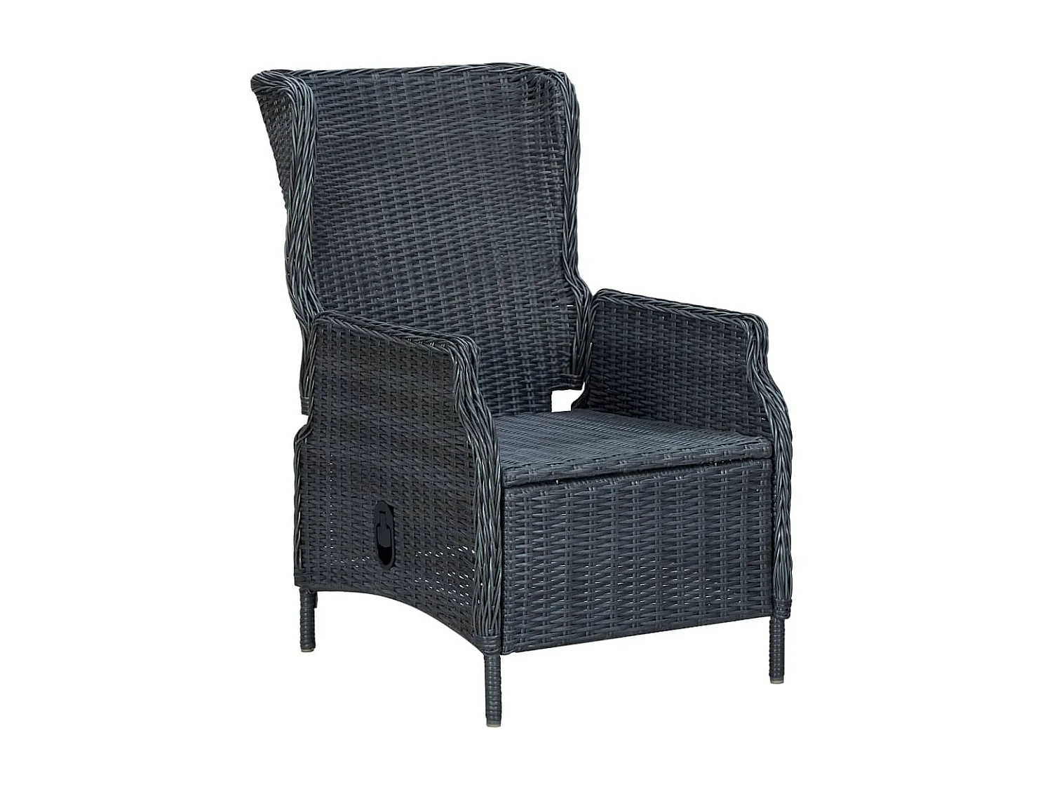 Mobilier à dîner 9 pcs avec coussins Résine tressée Gris foncé 4