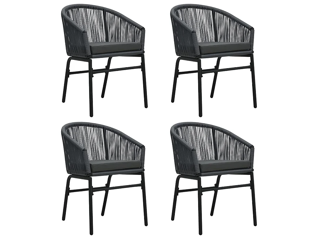 Ensemble de salle à manger de jardin 5 pcs Anthracite 5