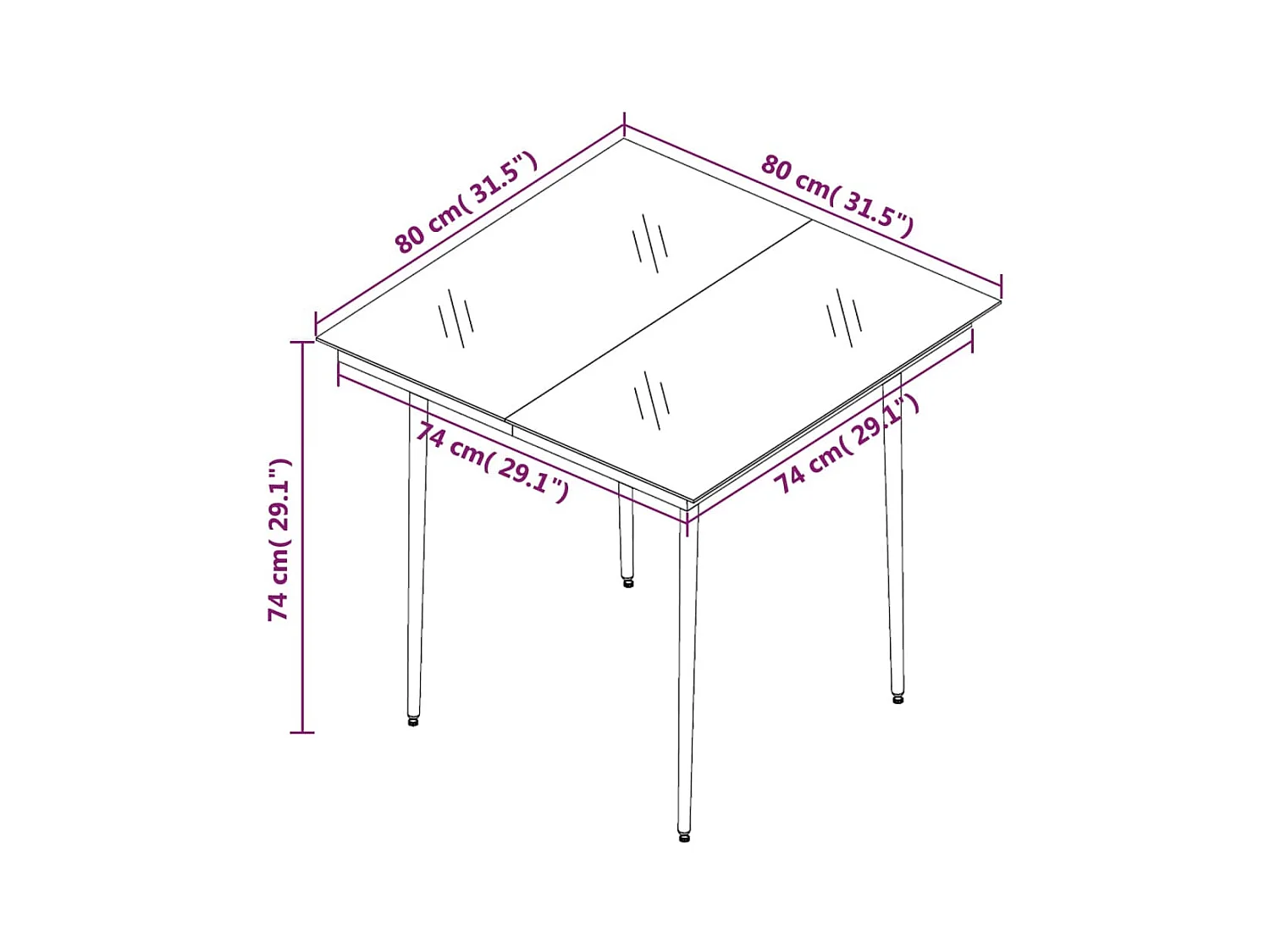 5-delige Tuinset grijs
