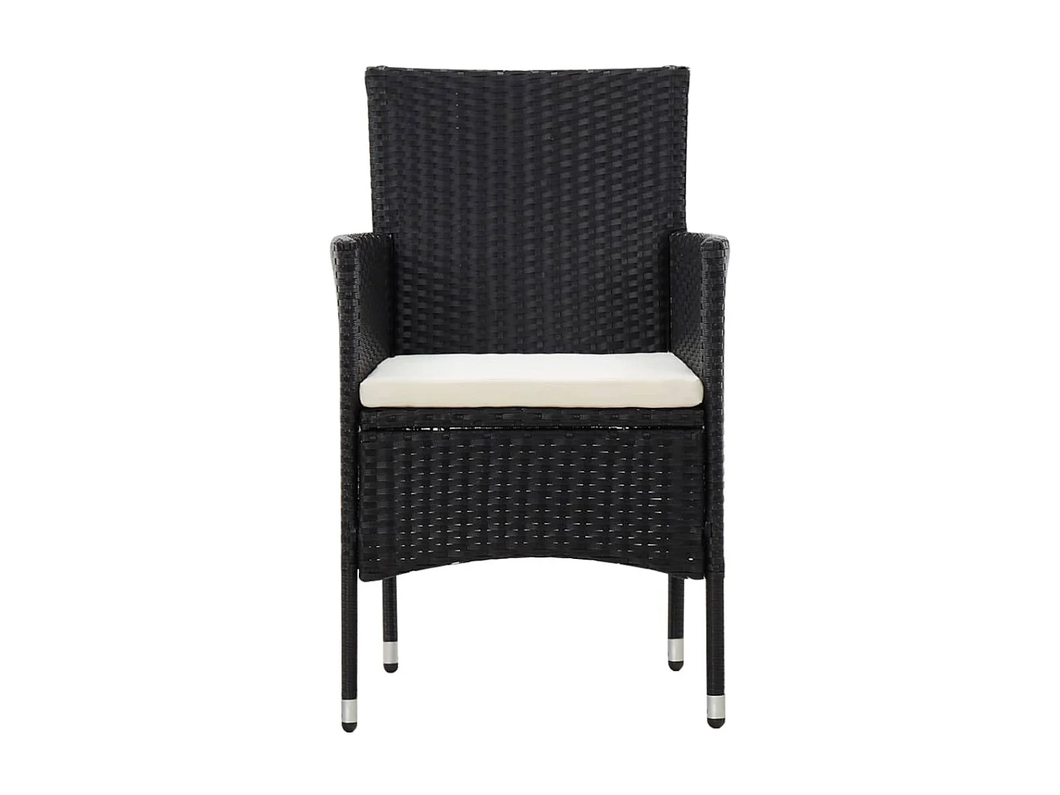 Salon de jardin 5 pcs avec coussins Résine tressée Noir 47