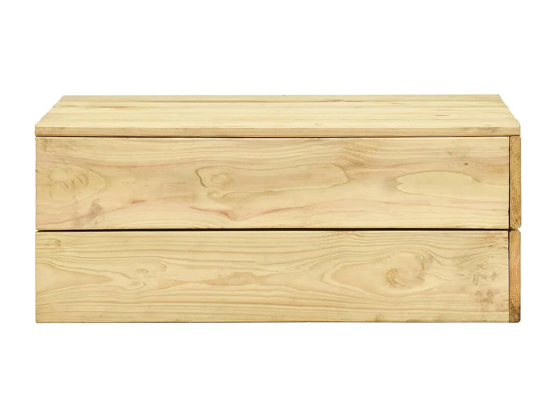 Salon de jardin 3 pcs Bois de pin imprégné 5