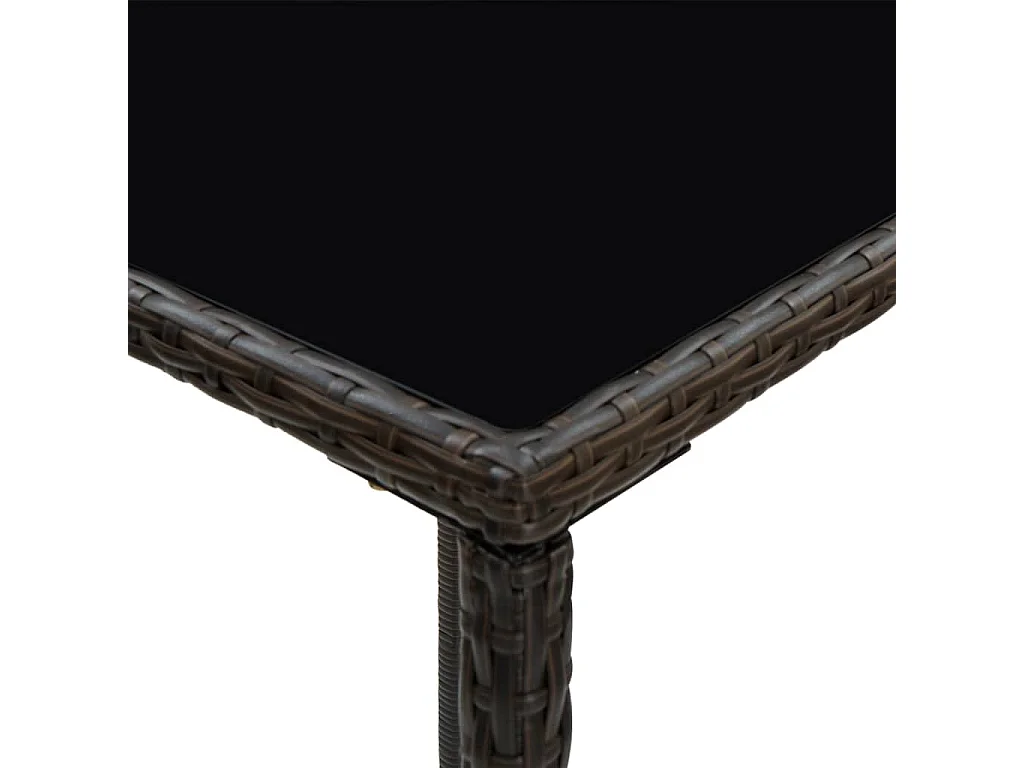 Ensemble de bar de jardin 3 pcs Résine tressée Marron 2