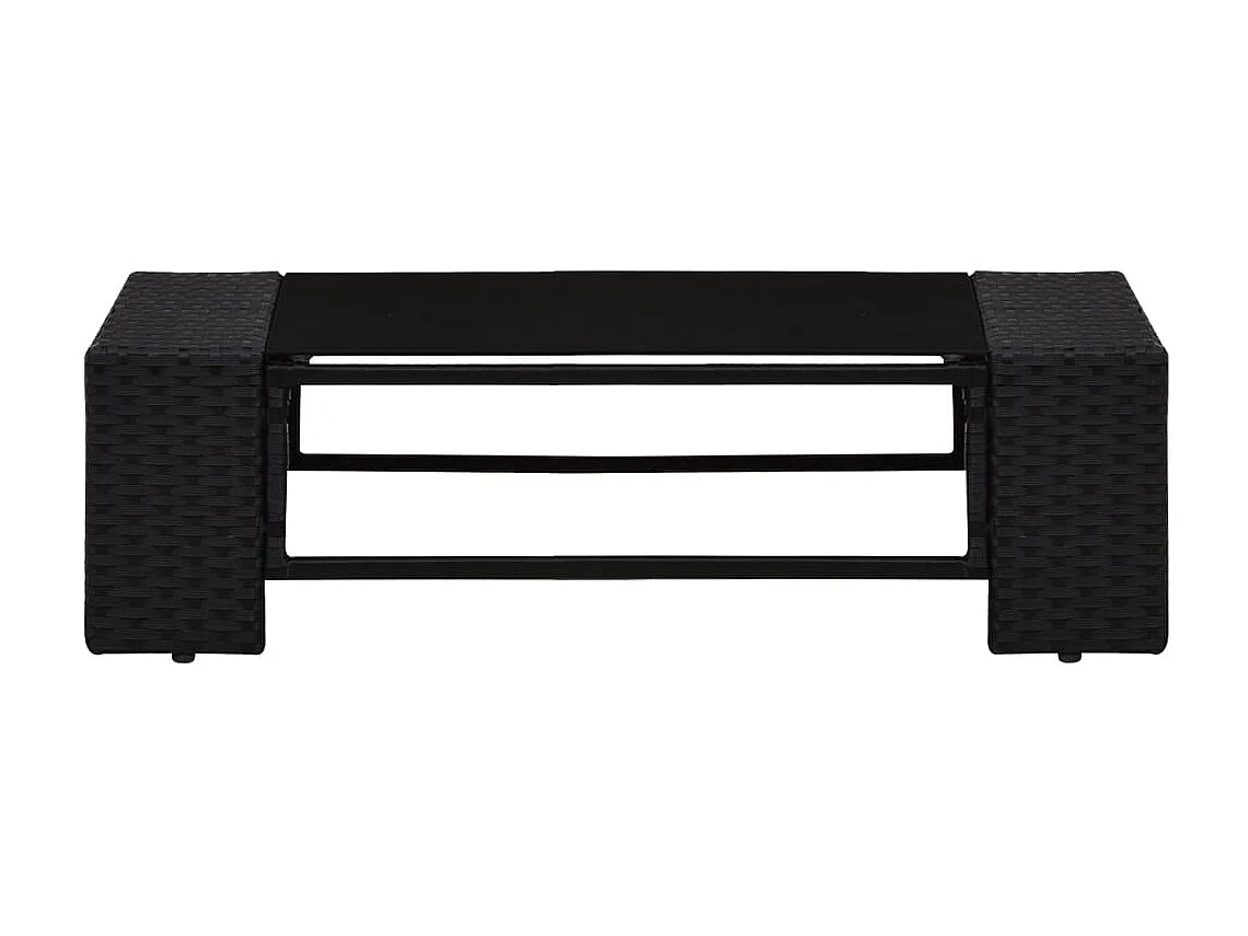 Salon de jardin 8 pcs Résine tressée Noir 2