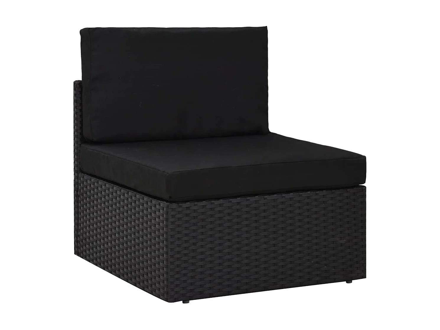 Salon de jardin 8 pcs Résine tressée Noir 2