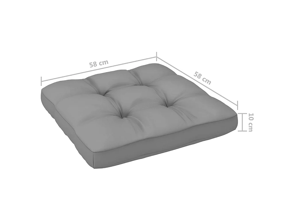 Salon de jardin 4 pcs avec coussins Bois de pin massif 9