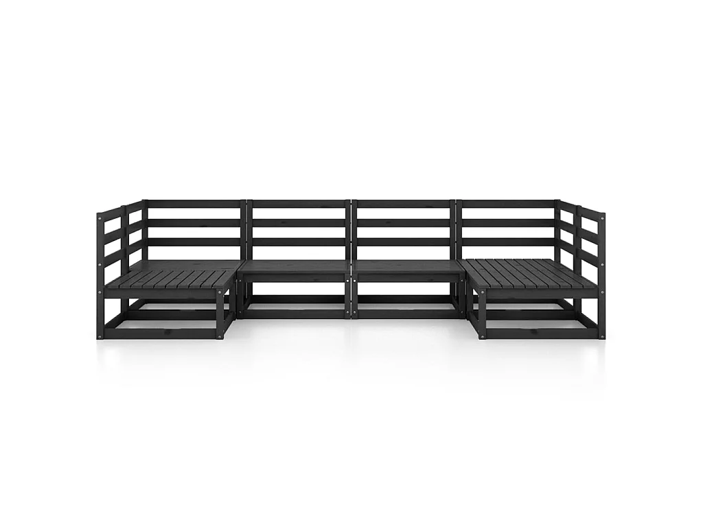 Salon de jardin 6 pcs Bois de pin massif 29