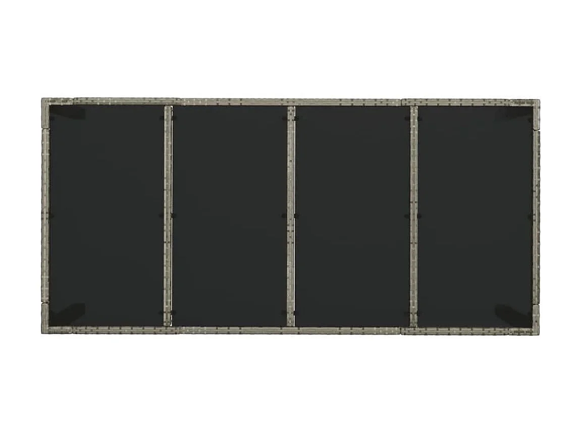 Ensemble de salle à manger de jardin 9 pcs avec coussins Gris 2