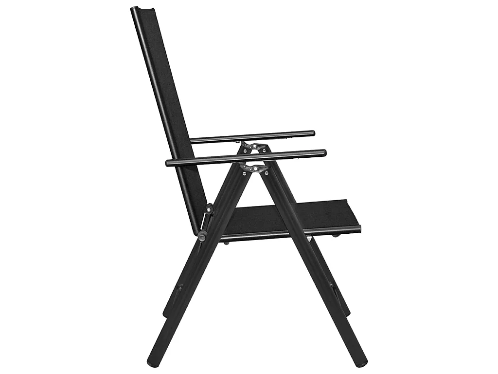 Ensemble de salle à manger de jardin 5 pcs Aluminium Noir 4