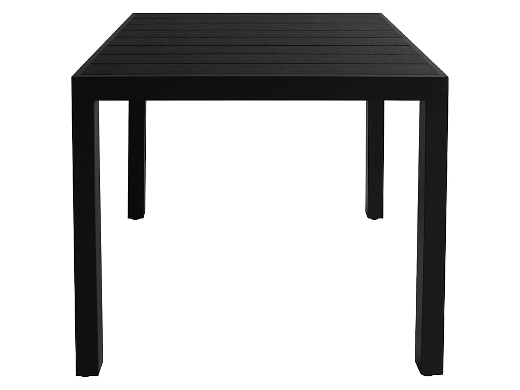 Ensemble de salle à manger de jardin 5 pcs Aluminium Noir 4