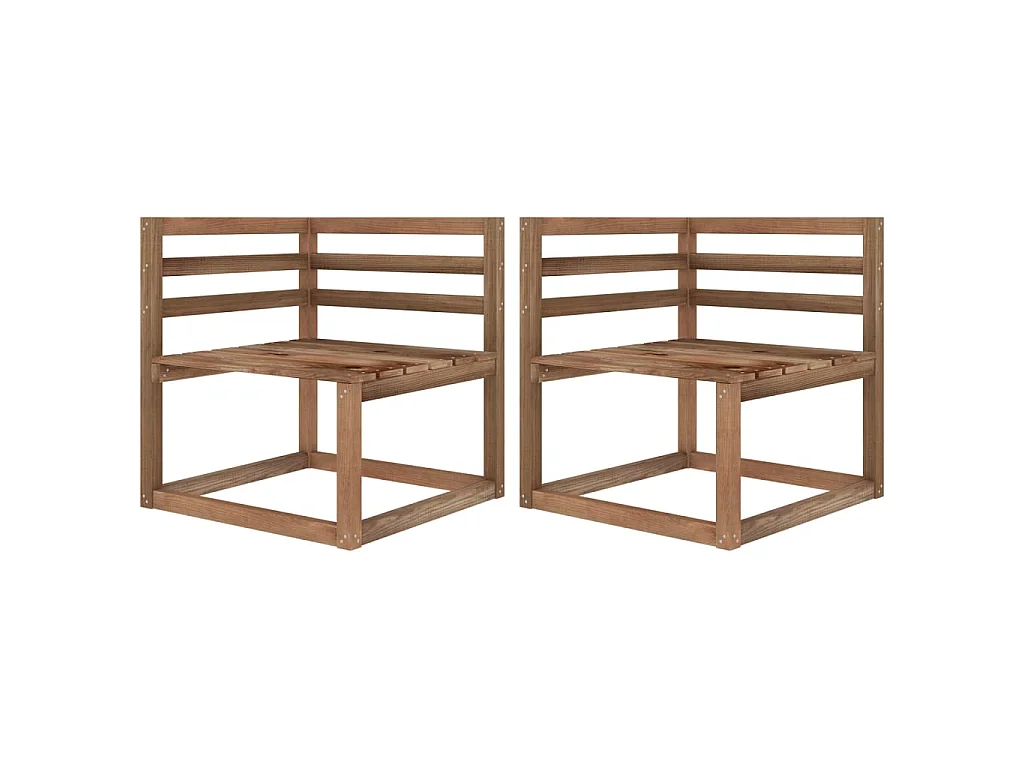 Canapé palette de jardin 2 places et coussins taupe Pinède