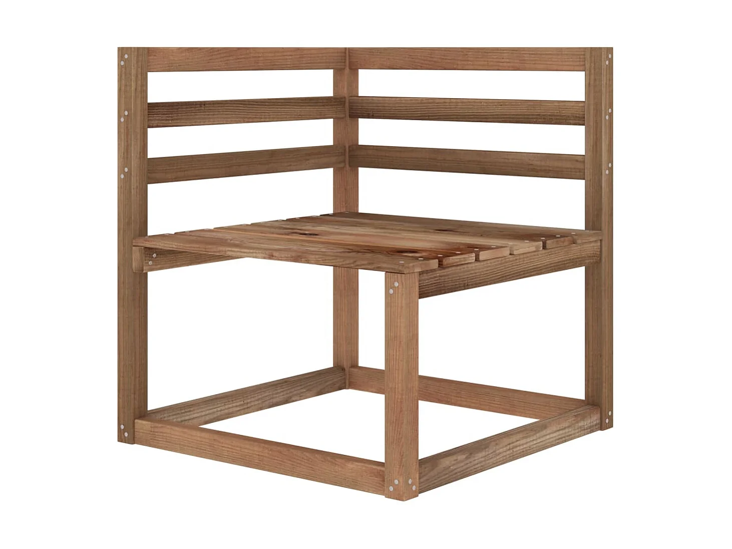 Canapé palette de jardin 2 places et coussins taupe Pinède