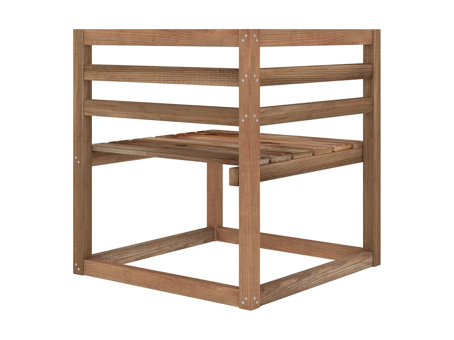 Canapé palette de jardin 2 places et coussins taupe Pinède