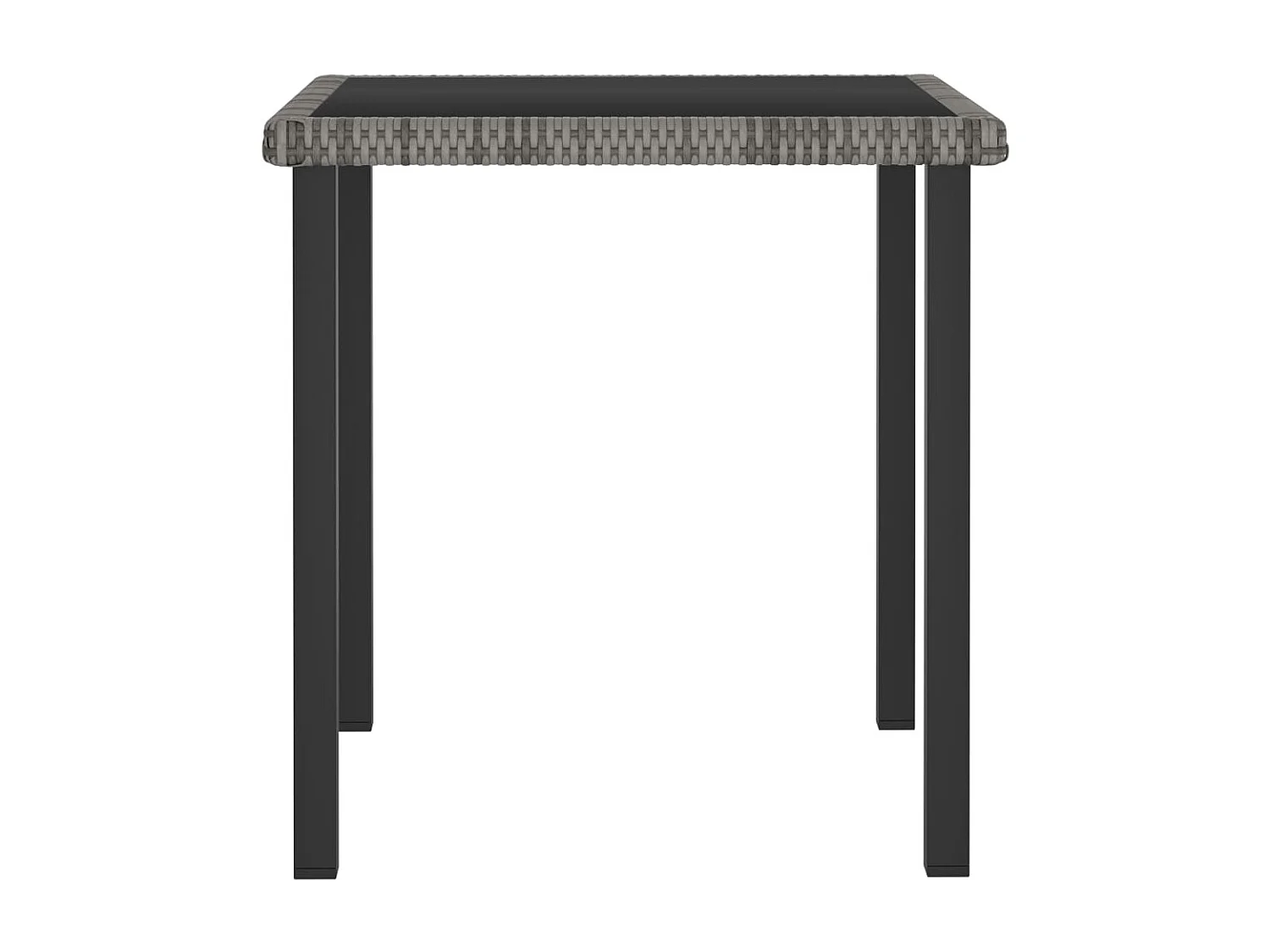 Ensemble de salle à manger de jardin 3 pcs Résine tressée Gris 2