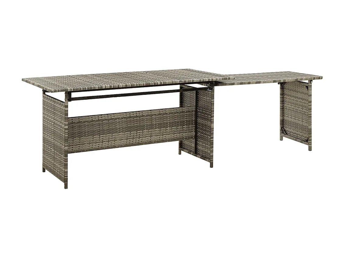 Salon de jardin 2 pcs avec coussins Résine tressée Gris