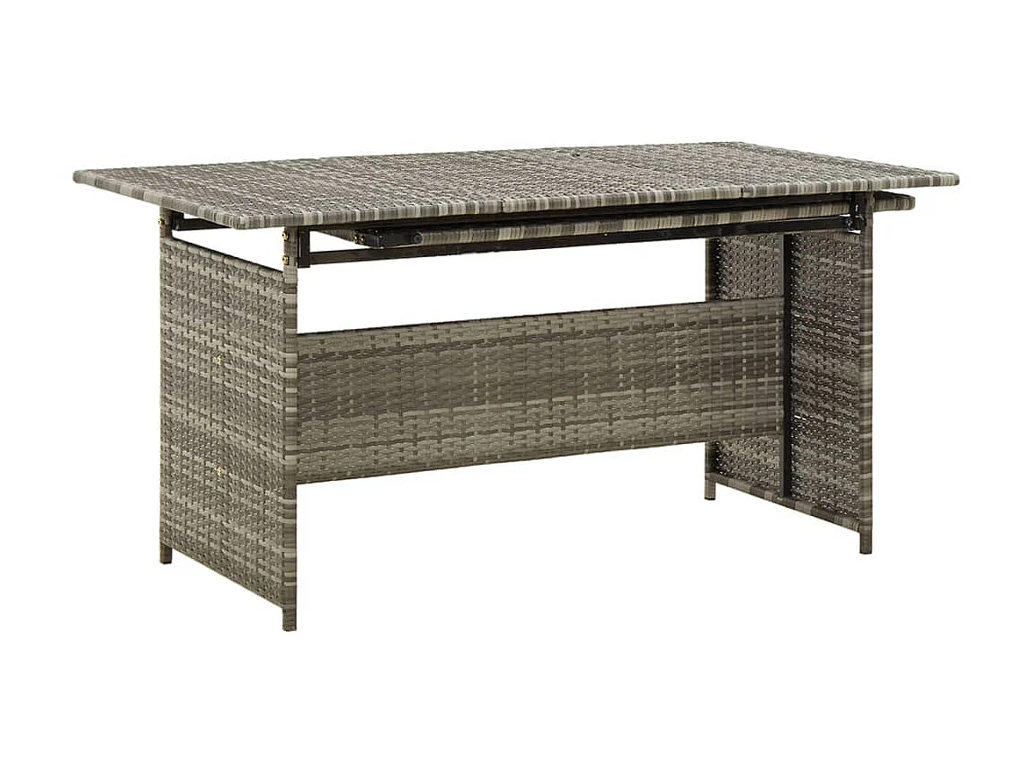 Salon de jardin 2 pcs avec coussins Résine tressée Gris