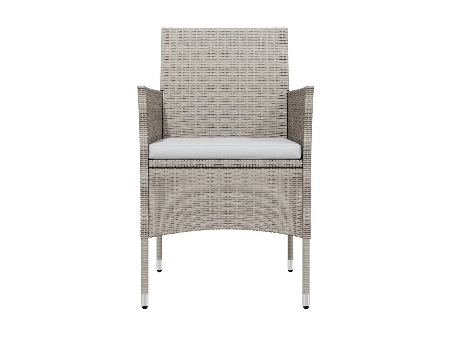 Mobilier de salle à manger de jardin coussins 5 pcs Beige-noir 2