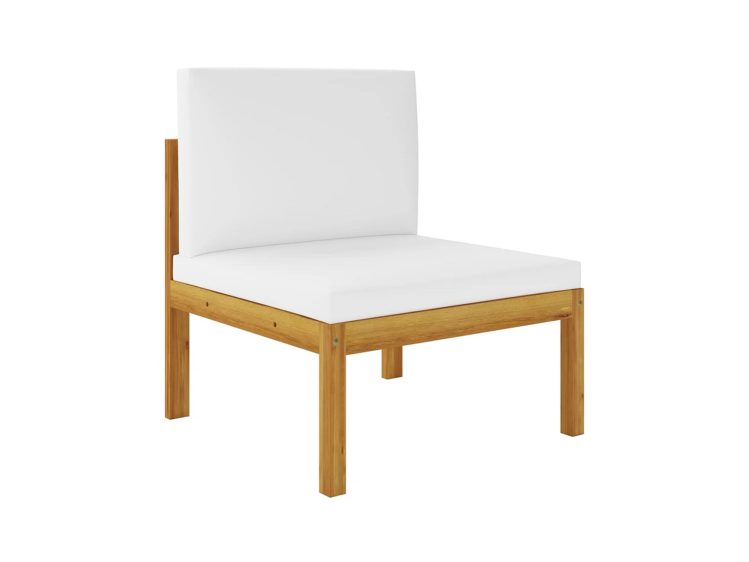 Salon de jardin 11 pcs avec coussins Crème Bois d'acacia solide