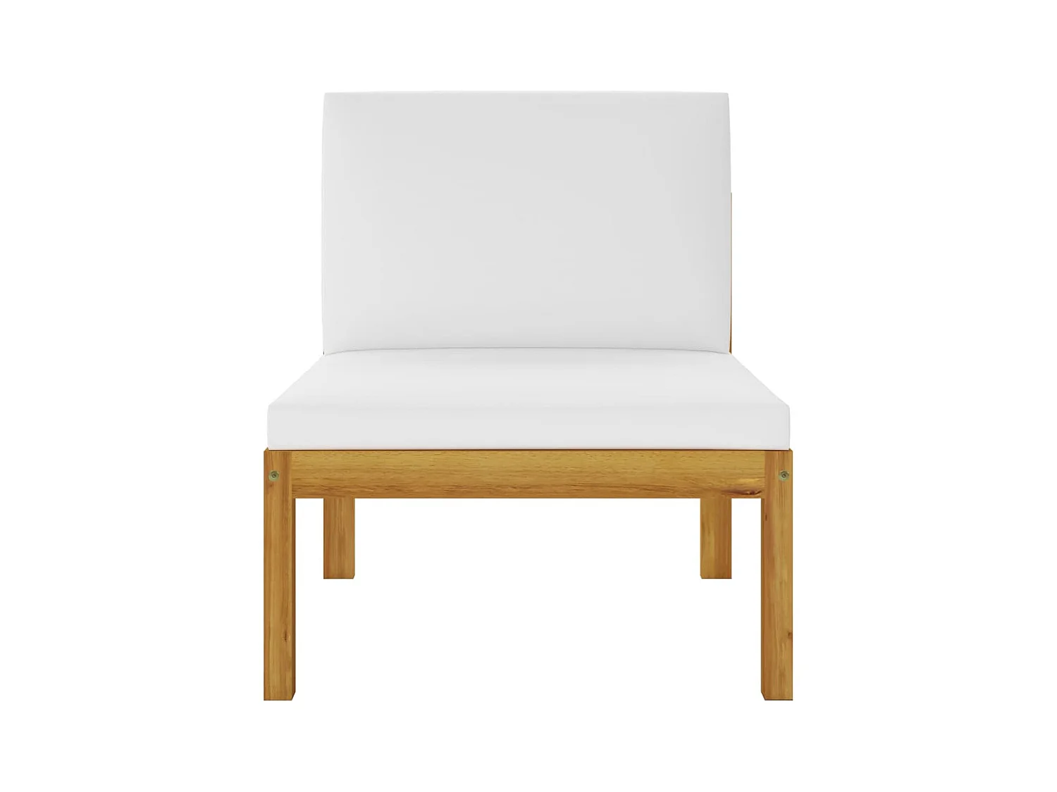Salon de jardin 11 pcs avec coussins Crème Bois d'acacia solide