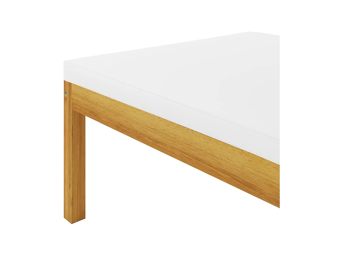 Salon de jardin 11 pcs avec coussins Crème Bois d'acacia solide