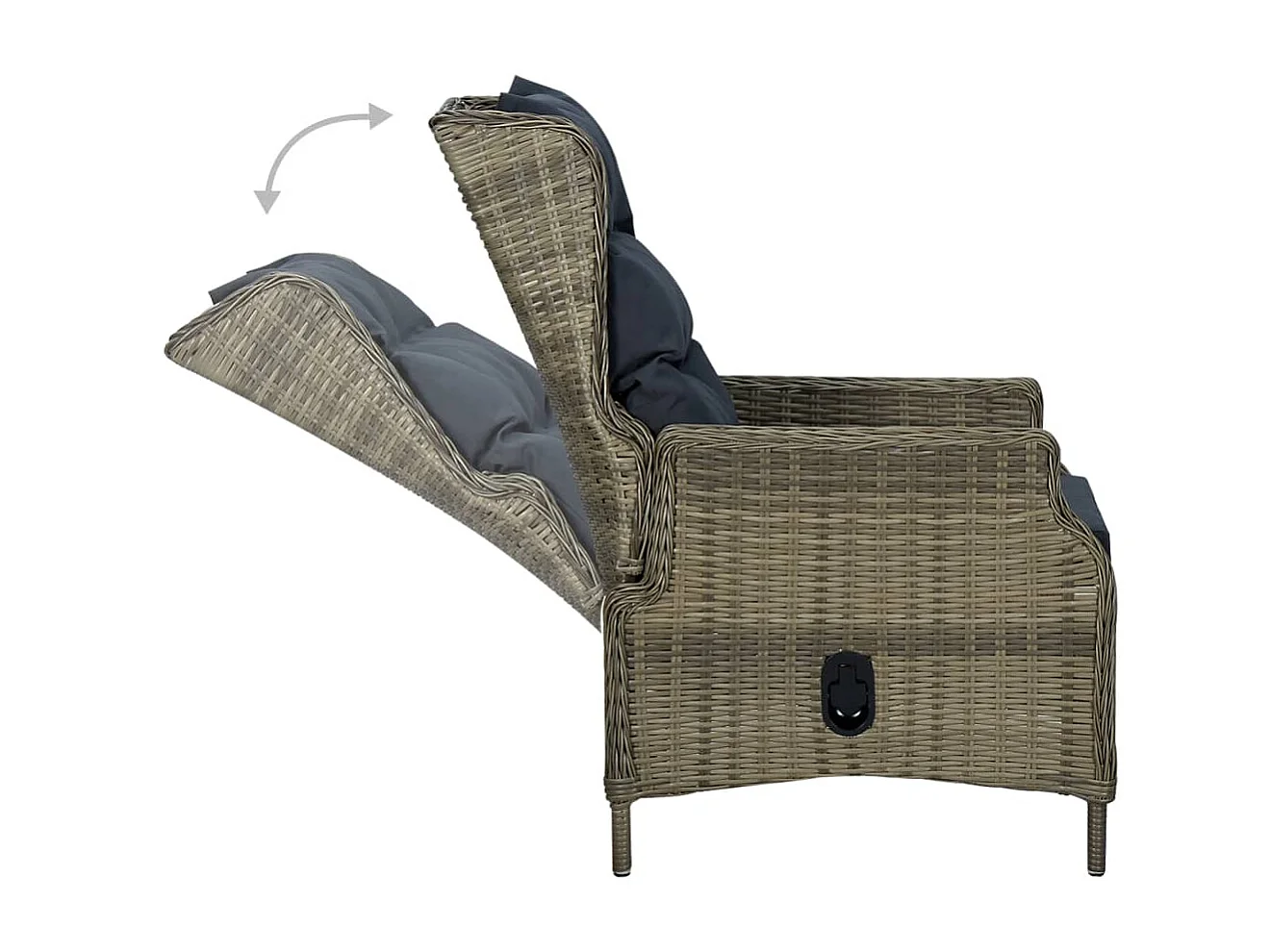 Ensemble de salle à manger de jardin 3 pcs Marron 18