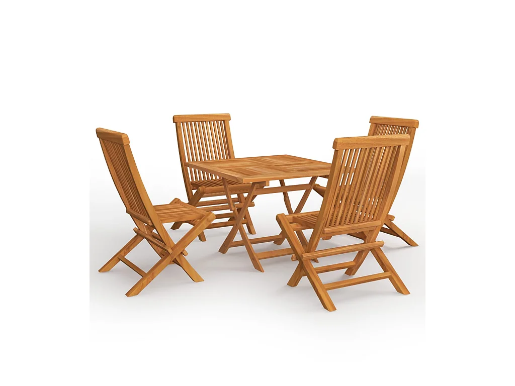 Salon de jardin 5 pcs Bois de teck massif 16