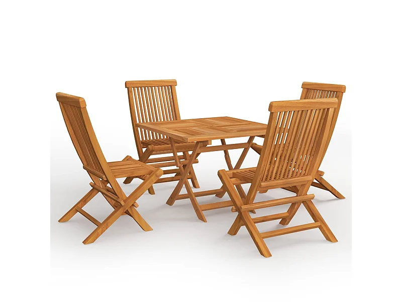 Salon de jardin 5 pcs Bois de teck massif 16