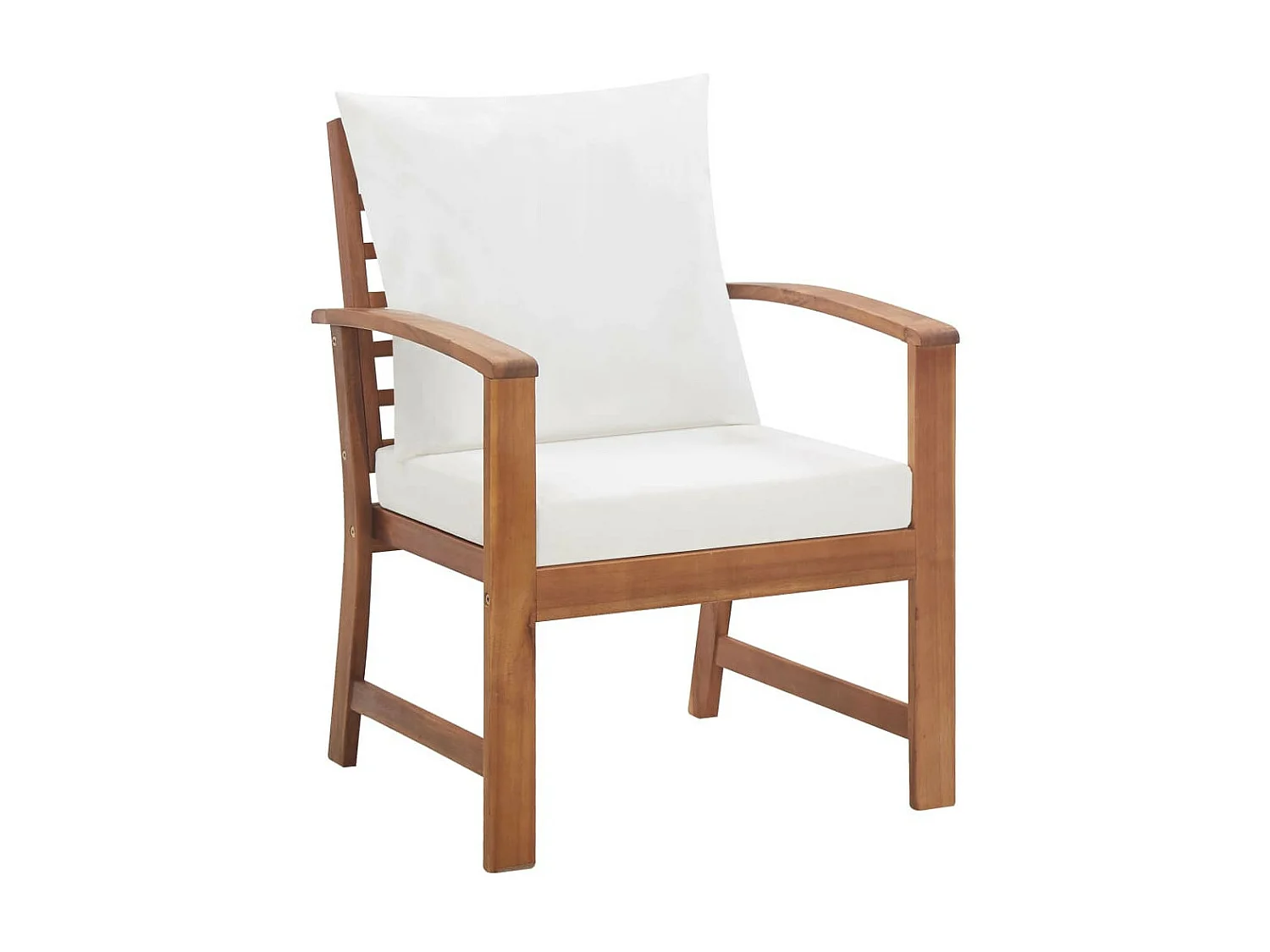 Salon de jardin 4 pcs avec coussins Bois d'acacia solide 11