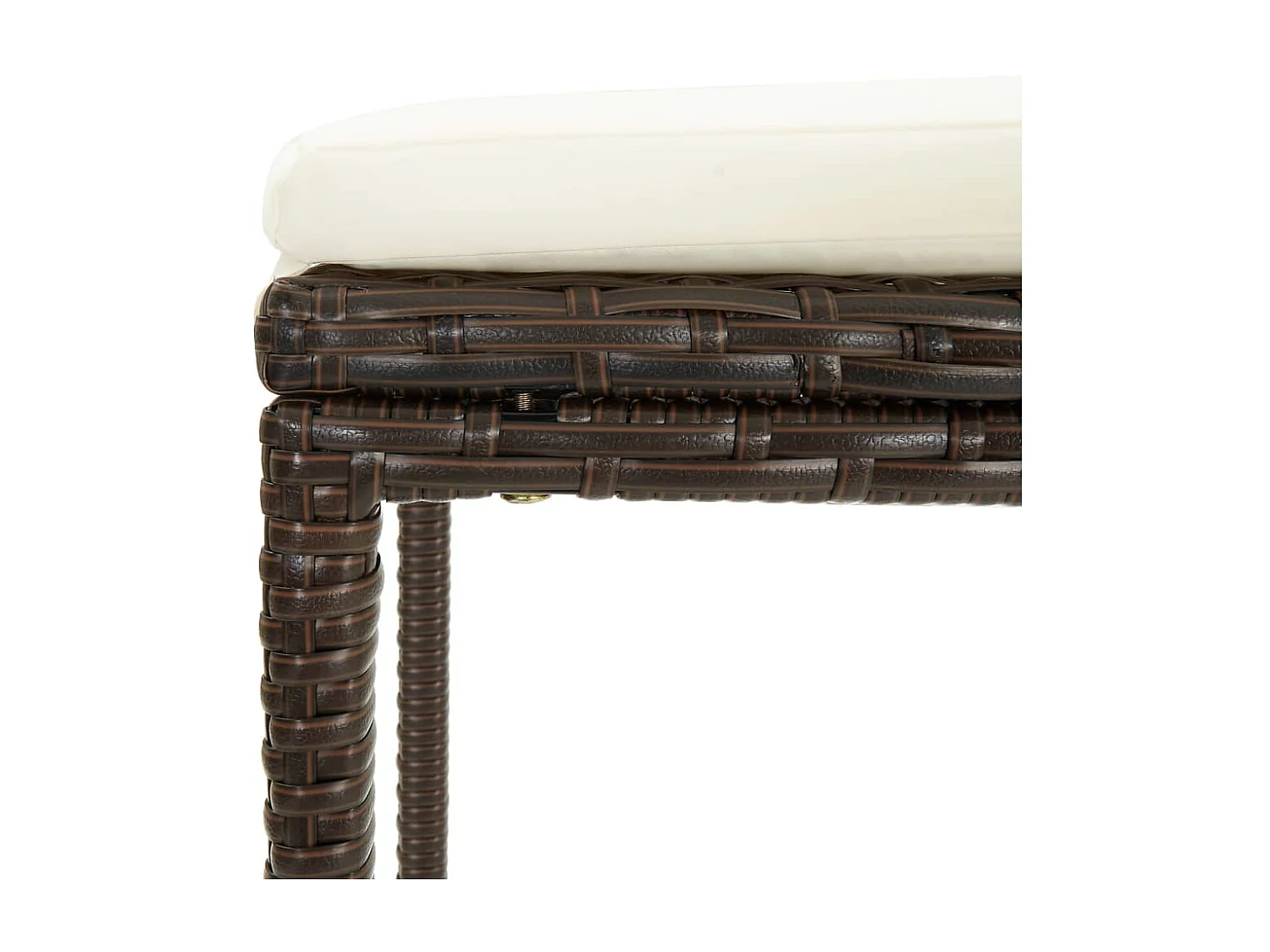 Meuble de bar de jardin 9 pcs et coussins Résine tressée Marron