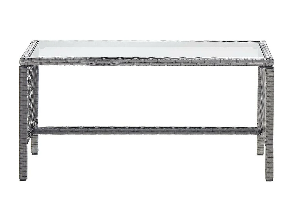 Salon de jardin 4 pcs avec coussin Résine tressée Anthracite