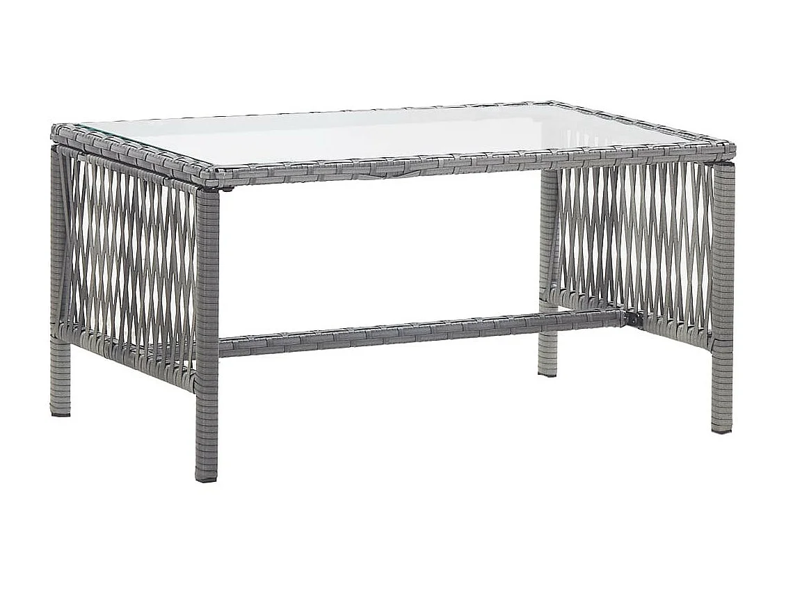 Salon de jardin 4 pcs avec coussin Résine tressée Anthracite