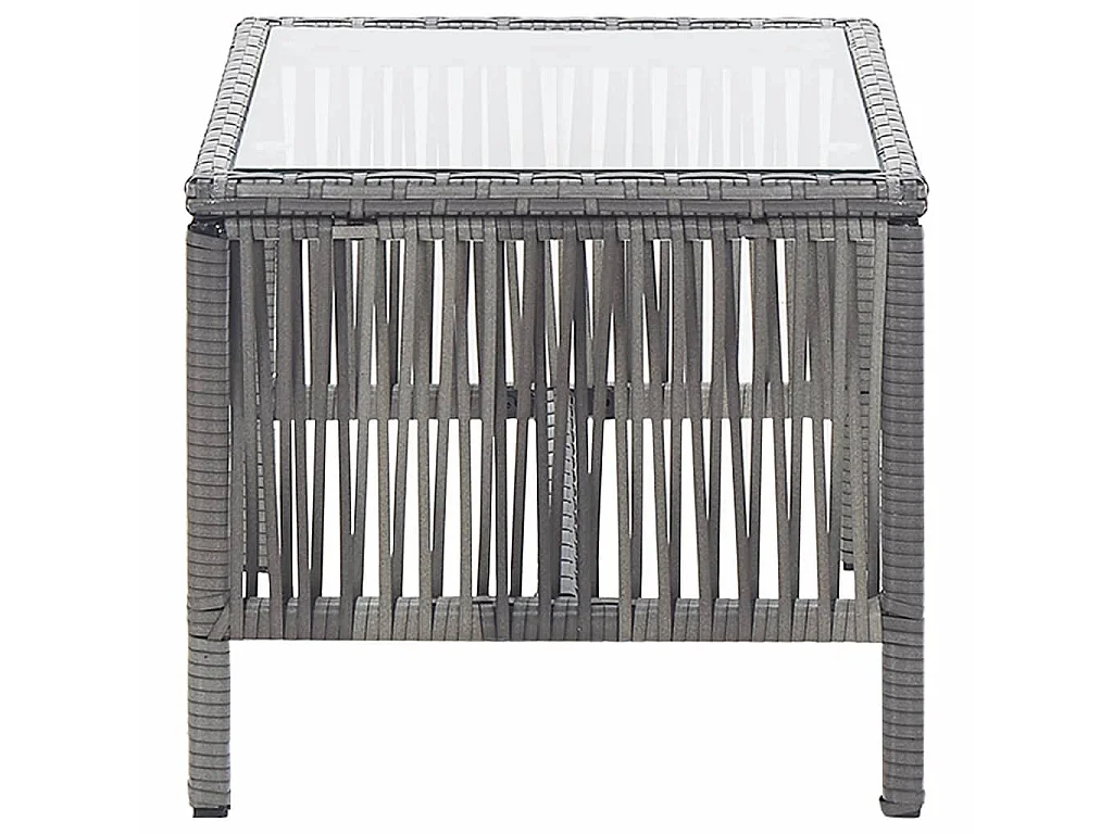 Salon de jardin 4 pcs avec coussin Résine tressée Anthracite