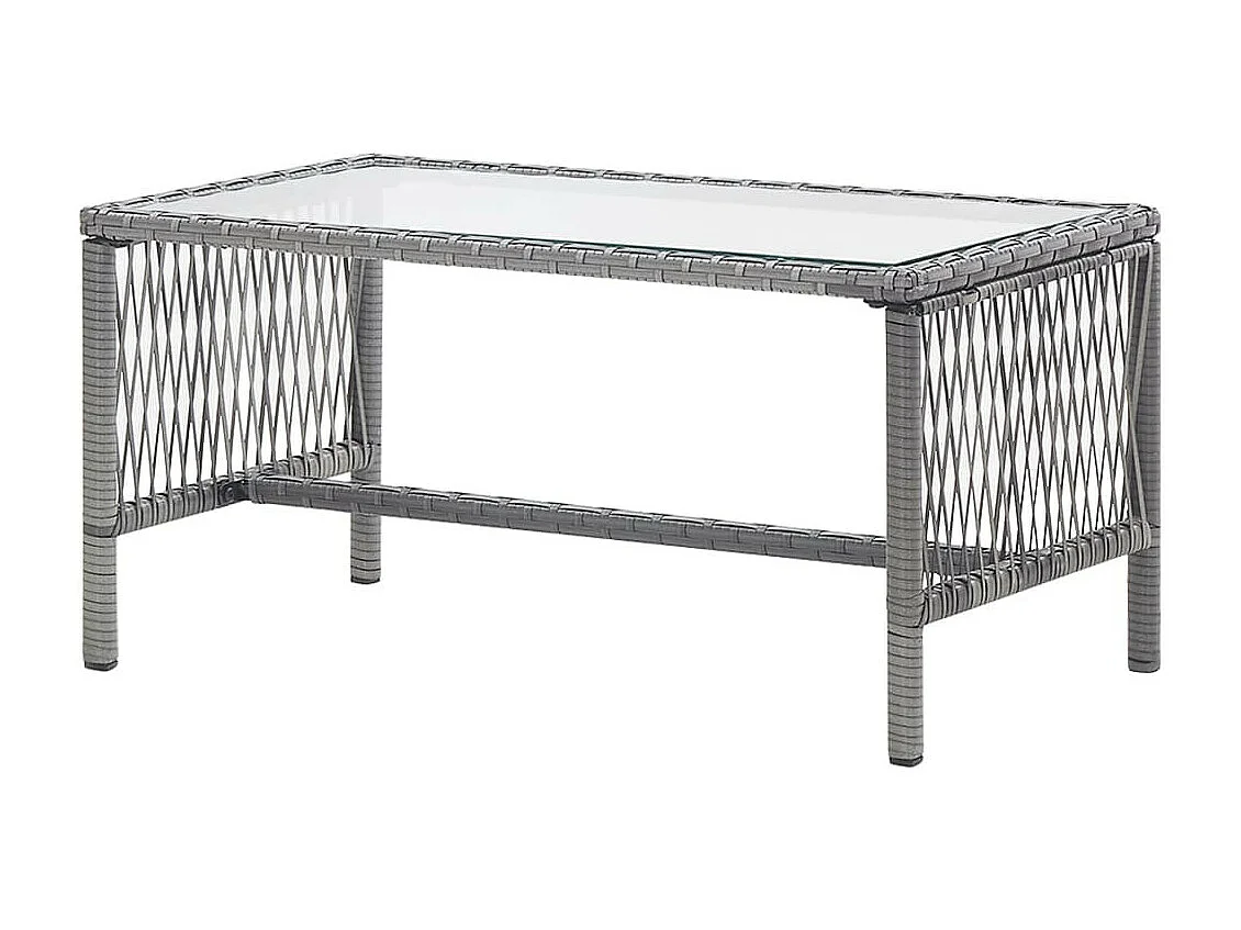 Salon de jardin 4 pcs avec coussin Résine tressée Anthracite