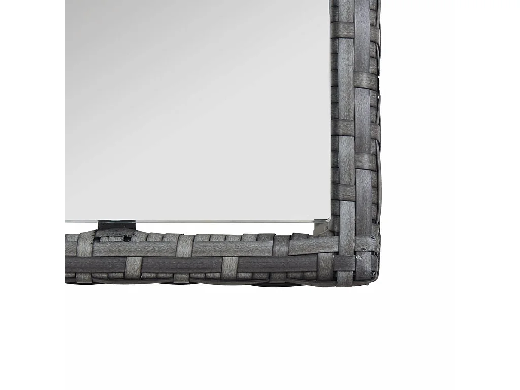 Salon de jardin 4 pcs avec coussin Résine tressée Anthracite