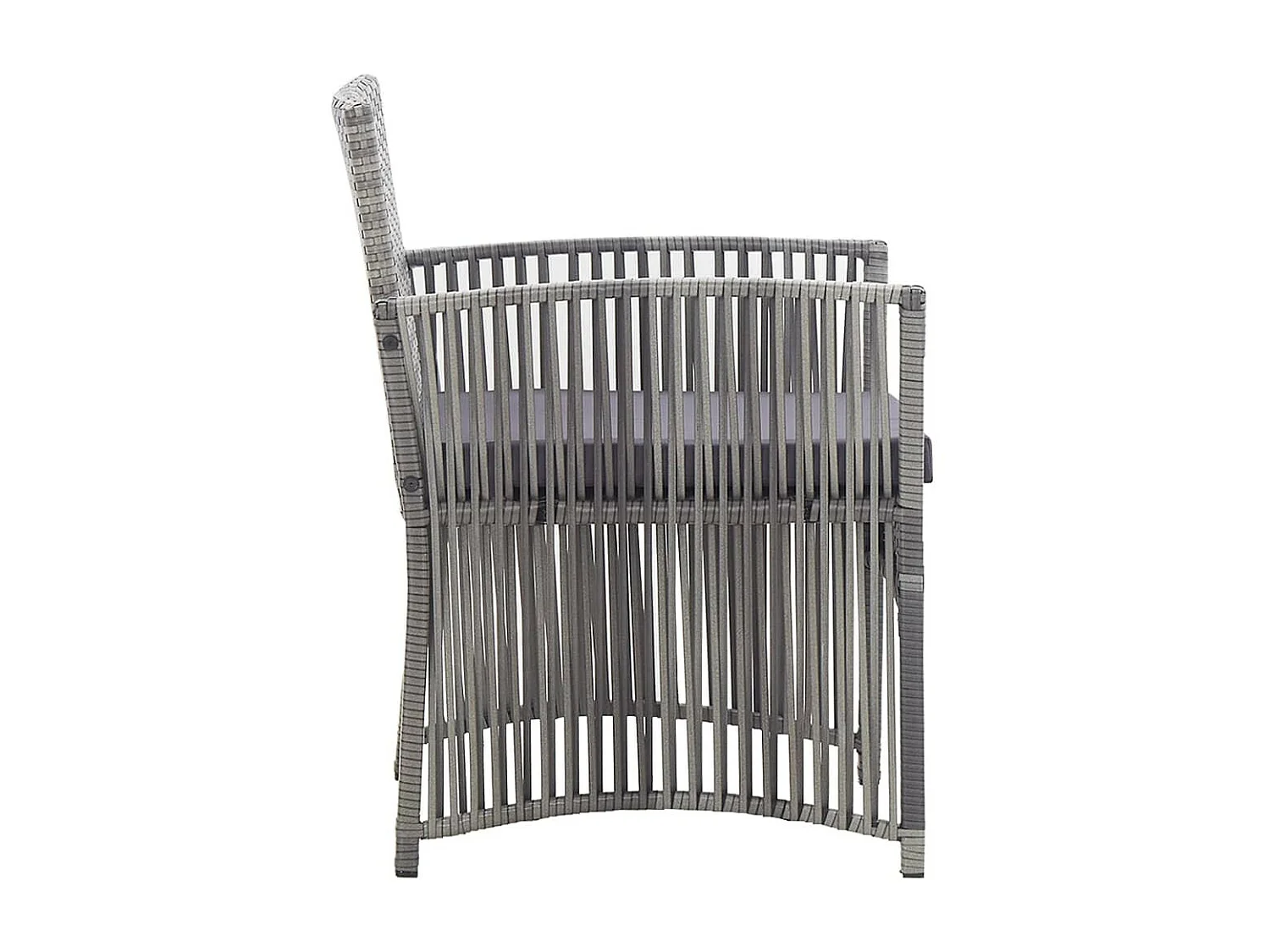 Salon de jardin 4 pcs avec coussin Résine tressée Anthracite