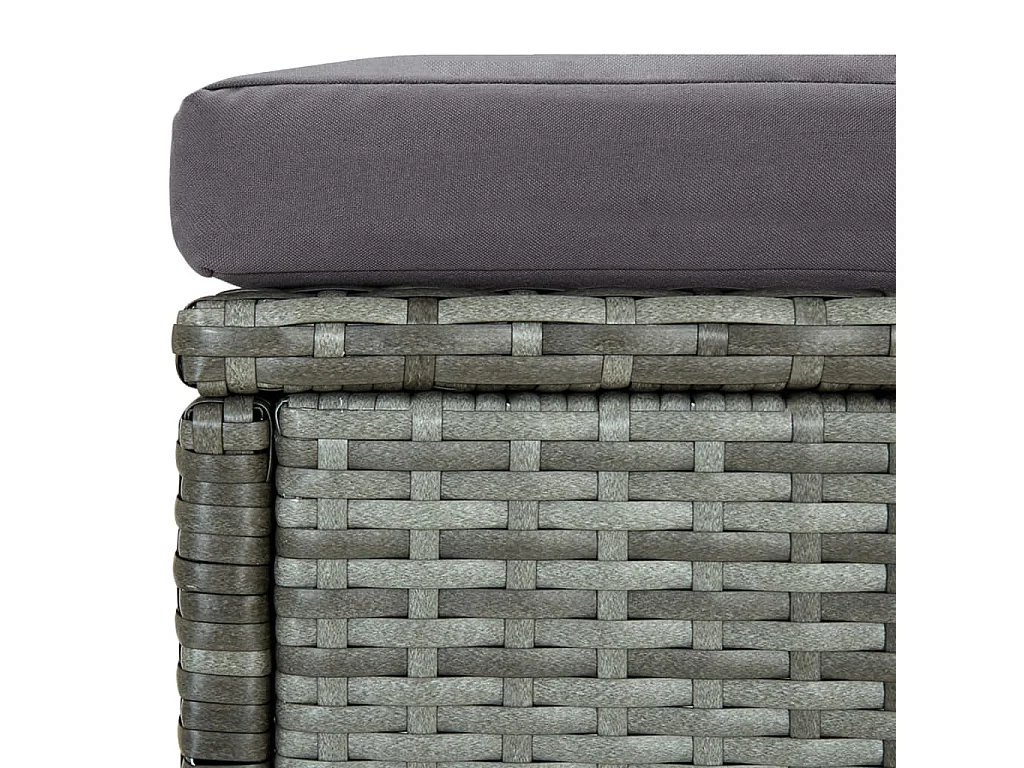 Salon de jardin 6 pcs avec coussins Résine tressée Gris 41