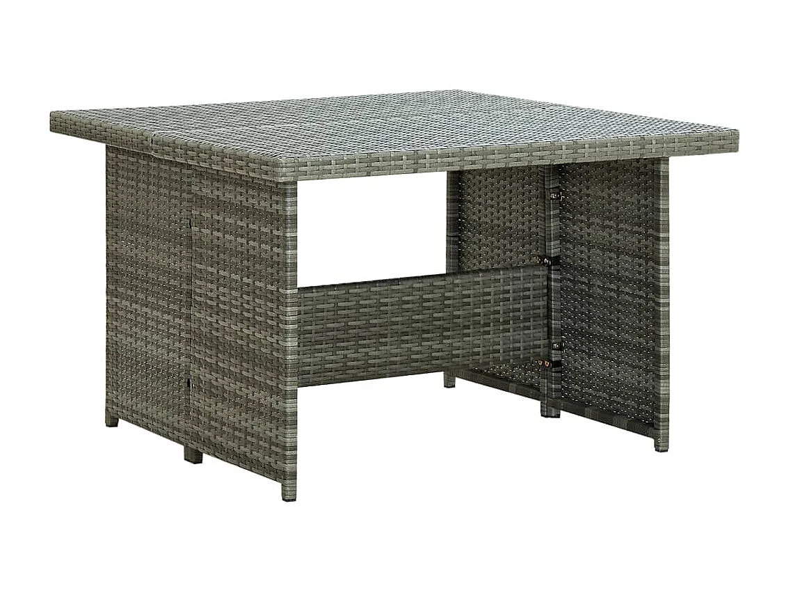 Salon de jardin 6 pcs avec coussins Résine tressée Gris 41