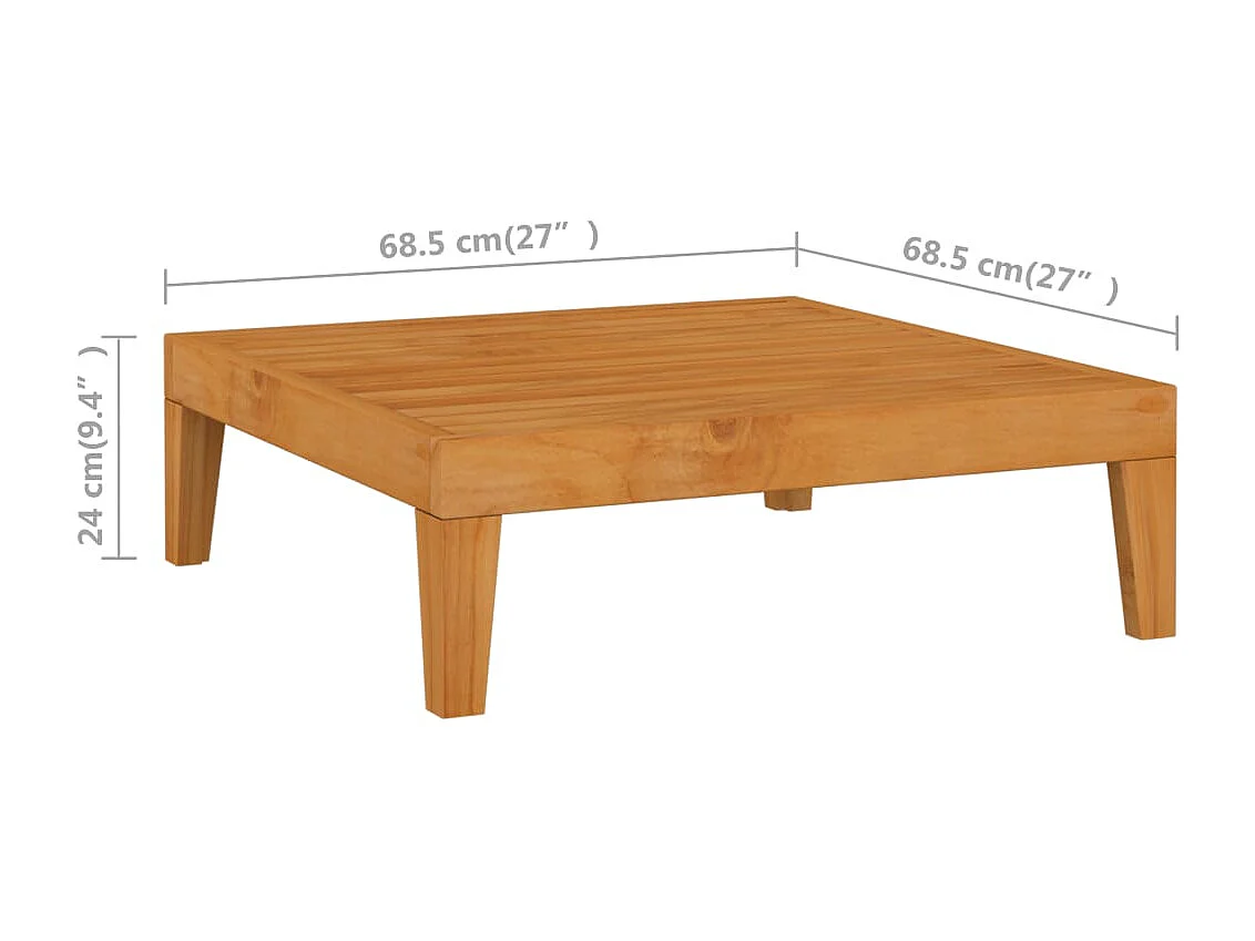 Salon de jardin 8 pcs avec coussins Bois d'acacia solide 7