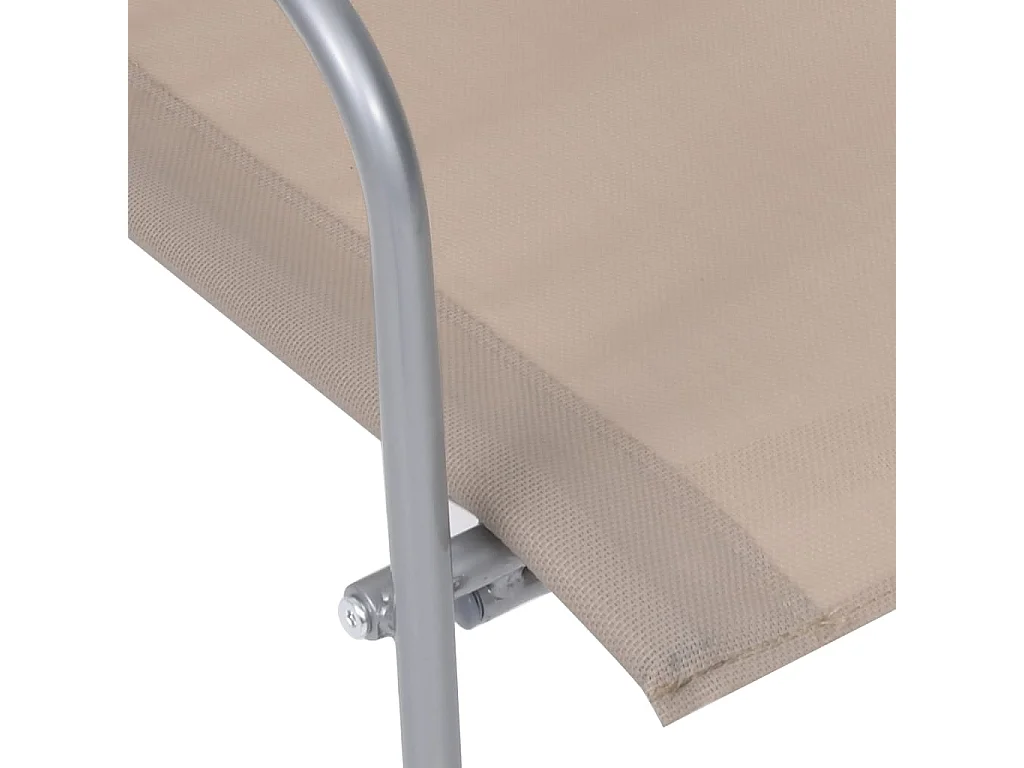 Juego de muebles de jardín 4 piezas tela y acero taupe Gris Topo