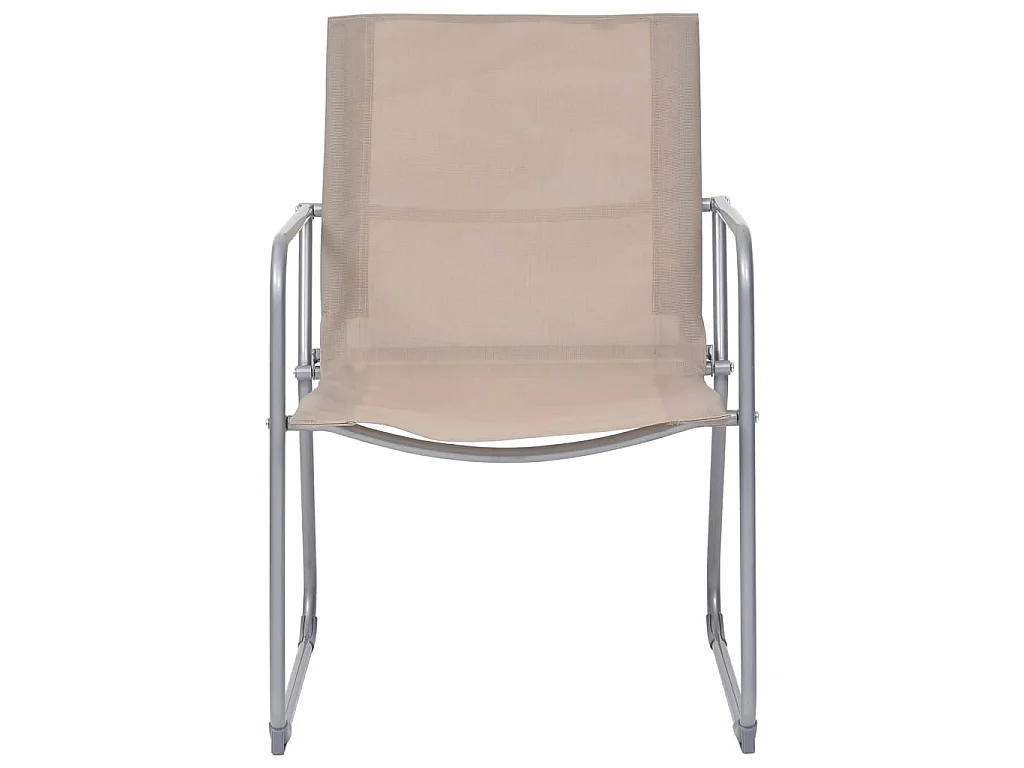 Juego de muebles de jardín 4 piezas tela y acero taupe Gris Topo