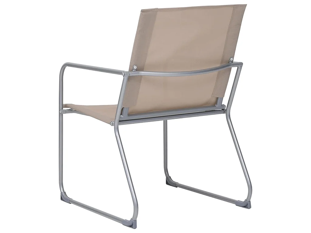 Juego de muebles de jardín 4 piezas tela y acero taupe Gris Topo