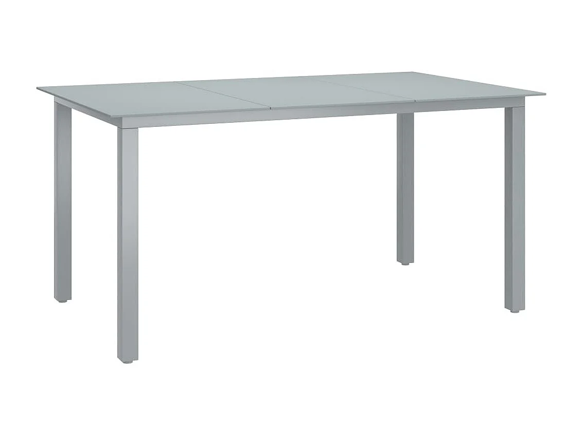 Ensemble à dîner de jardin 7 pcs Aluminium Argenté et noir