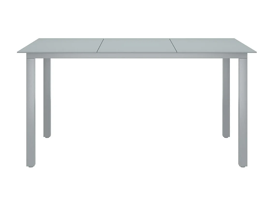 Ensemble à dîner de jardin 7 pcs Aluminium Argenté et noir