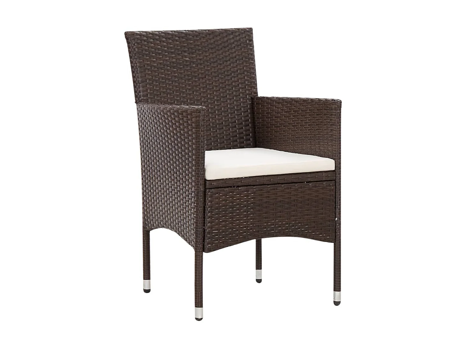 Salon de jardin 5 pcs avec coussins Résine tressée Marron 35