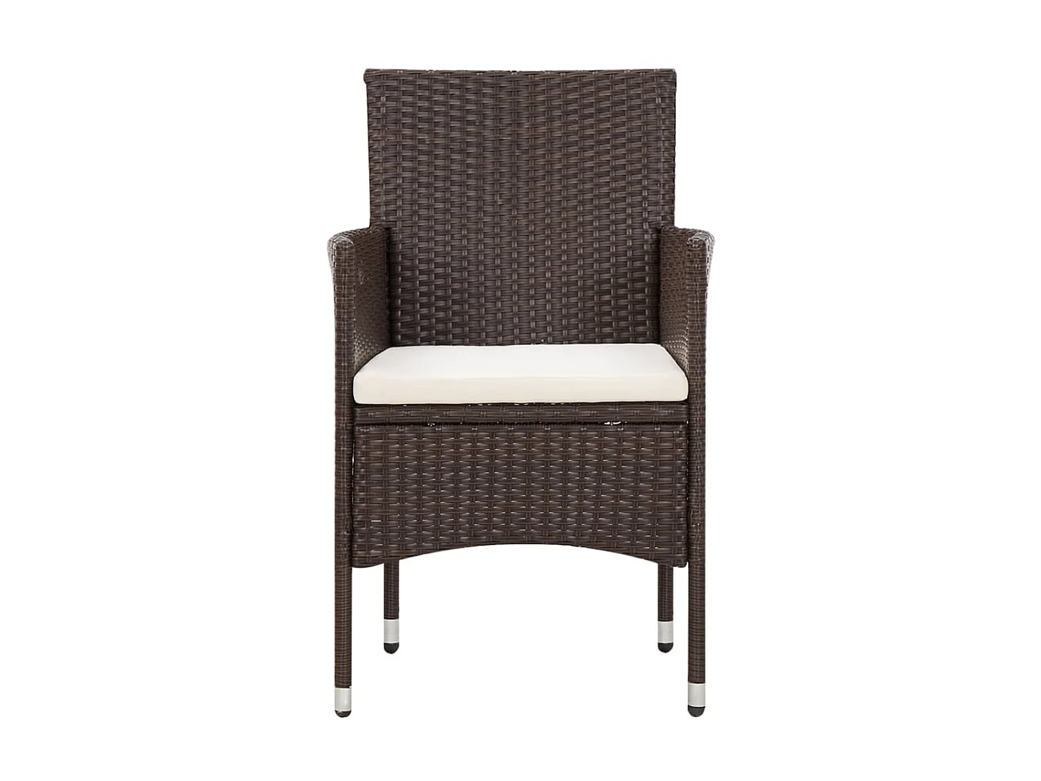 Salon de jardin 5 pcs avec coussins Résine tressée Marron 35