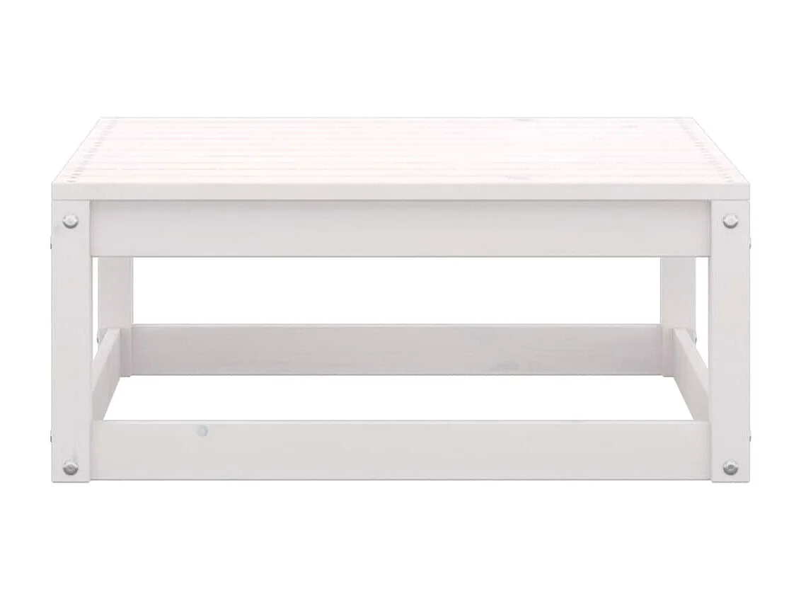 Salon de jardin 8 pcs Blanc Bois de pin massif 15