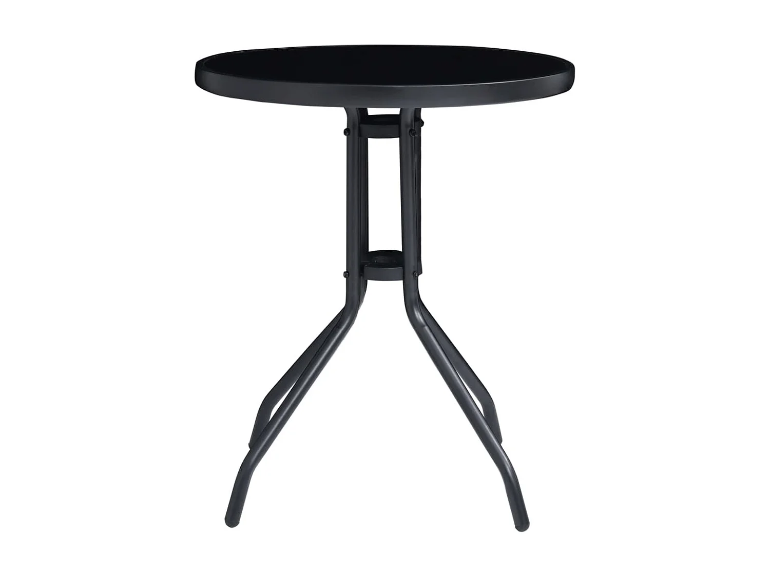 Mobilier de bistro 3 pcs Aluminium et textilène Noir