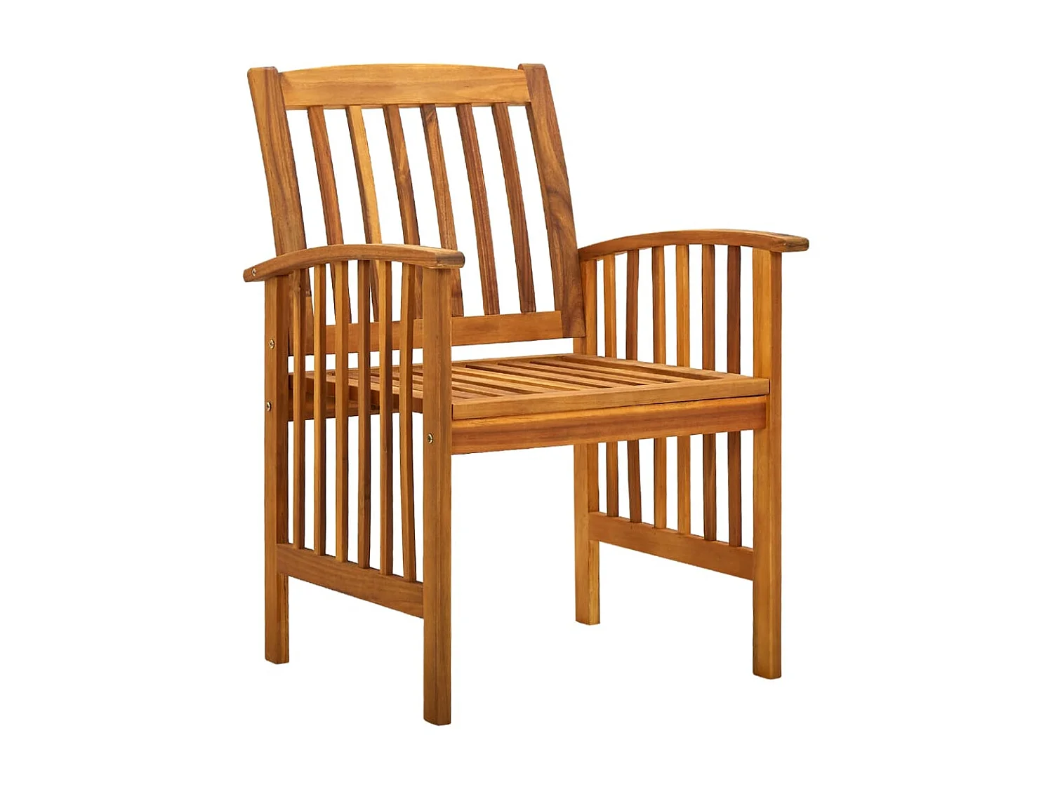 Mobilier à dîner de jardin 5 pcs avec coussins Acacia solide 2