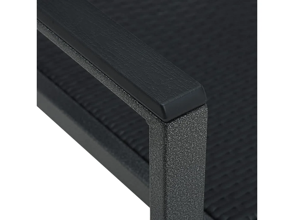 Ensemble de salle à manger de jardin 5 pcs Noir 21